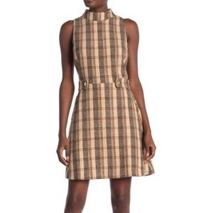 Alexia Admor Tweed Mock Neck Dress
